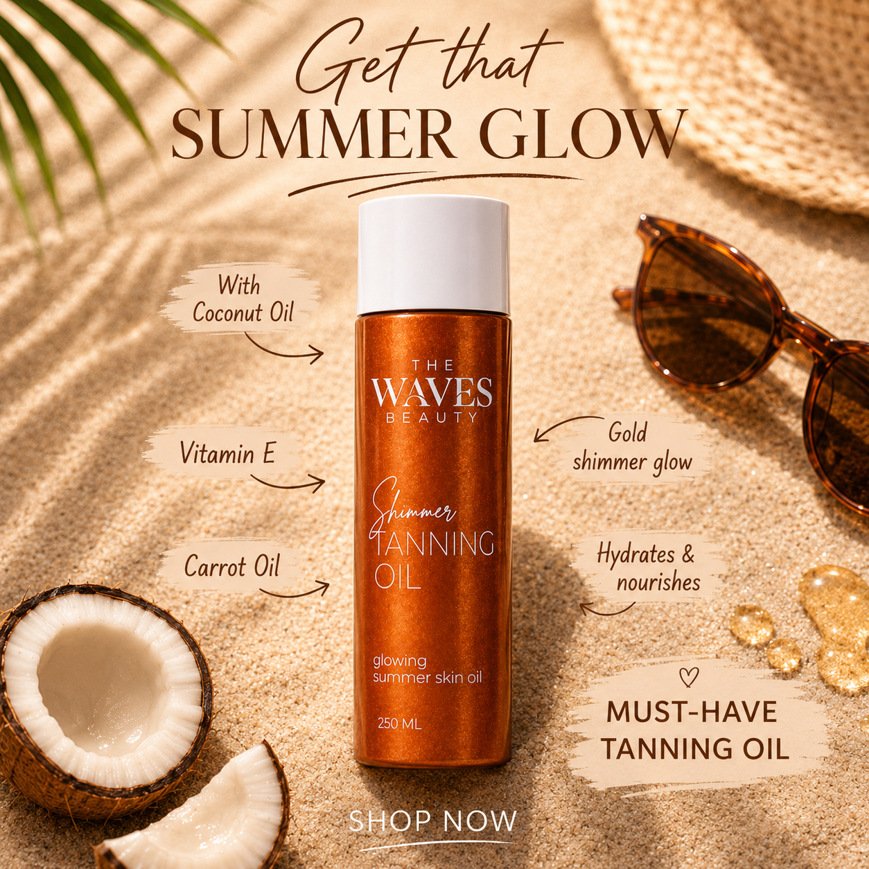Shimmer Tanning Oil ( Face & Body )